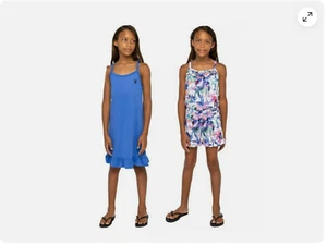 HURLEY Girls Dress and Romper 2-Pack( Blue & White  Medium 10 -12)NWT - Picture 1 of 2