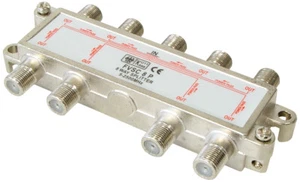 SAT Verteiler 8-fach Splitter 5-2500MHz 100dB digital Kabel TV DVB-T HDTV UKW - Bild 1 von 1