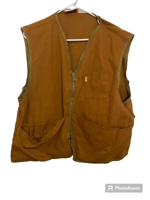 SafTback Brown Duck  hunting vest Tan Camel - Image 1 of 4