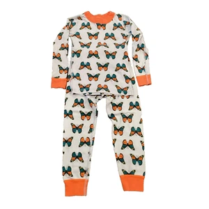 Hanna Andersson Lavender With Butterfly Design Long Sleeve Pajama Set 110 Size 5 - Picture 1 of 3