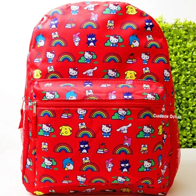 Sanrio Hello Kitty Large School Backpack 16" Melody Cinnamonroll Travel Bag Tote - Image 1 of 4