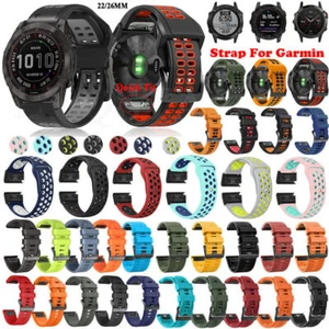 Silicone Watch Band Strap Quickfit For GARMIN Forerunner 935 945 955 Solar 965 - Picture 1 of 198