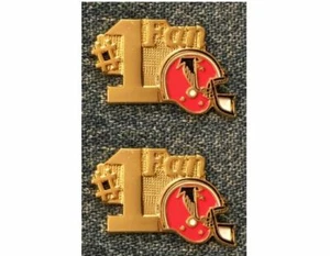 #1 Pin de solapa de fan ~ Atlanta Braves ~ Lote de 2 ~ NFL ~ Fútbol americano ~ De colección de los años 80 - Imagen 1 de 2