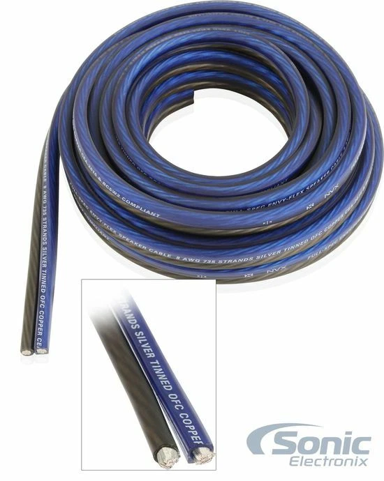 NVX XWS0820 20 Feet of 8 AWG OFC Speaker & Amp POIWER Cable/wire