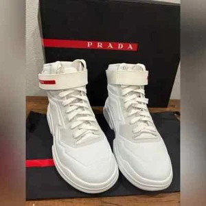 Tenis Prada America Blanco Rojo Copa Blanco - Hombres 7.5/Mujeres 8.5 - Imagen 1 de 7