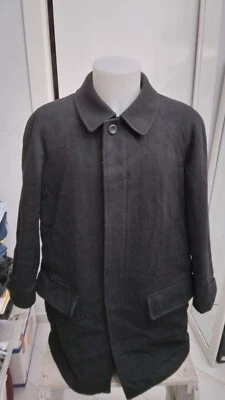 Abrigo HANRY LOGAN Para Hombre Usado Negro Mezcla Cachemira Talla 50 XXC276L Foto 1 de 4