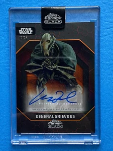 2024 Topps Star Wars Chrome Black Orange /25 Auto General Grievous #ADS-MW - Picture 1 of 2