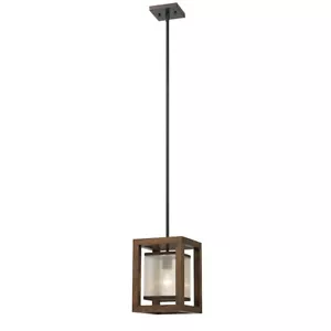 Cal Lighting 1 Light Mini Pendant, Dark Bronze/Organza, 49" - FX-3536-1P - Picture 1 of 1