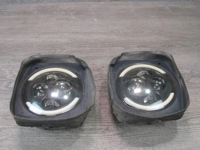 2003-2009 HUMMER H2 FRONT LEFT & RIGHT SIDE LED HEADLIGHT LAMP SET OF 2 - Image 1 of 4
