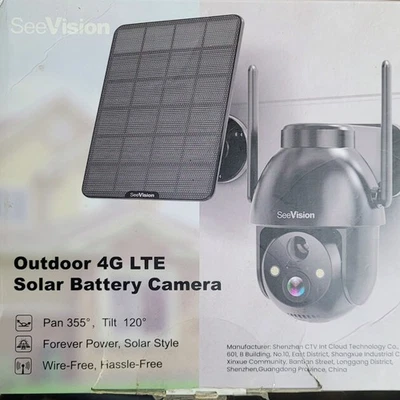 Outdoor 4G LTE Solar Battery Camera NEW - Image 1 of 4