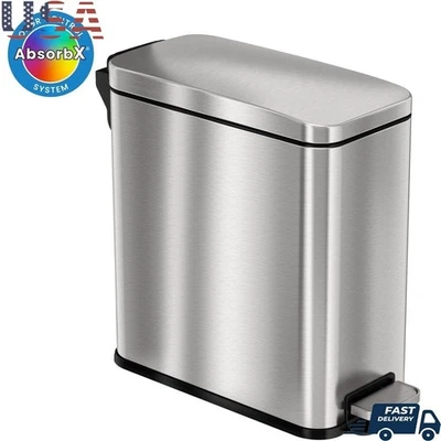 Bote de basura escalonado de acero inoxidable sin contacto con filtro de olores baño cocina nuevo Foto 1 de 4