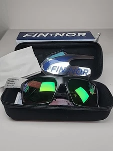 Fin Nor Sunglasses NOD 001 GMCP Matte Black Green Mirror-Copper Polycarbonate - Picture 1 of 7