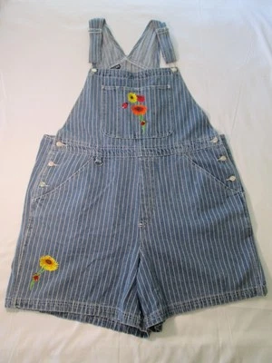 Pantalones Cortos Vaqueros Vintage Baccini Denim Talla 24 Bordados Rayas Foto 1 de 4