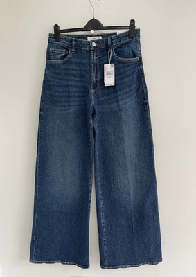 Mango Elise Jeans Wide Leg Blue High Rise UK 12 / 33" Leg 💖 BNWT - Image 1 of 4
