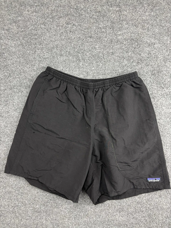 Patagonia Shorts Mens Medium Black Baggies Elastic Waist Drawstring Back Pocket - Image 1 of 4