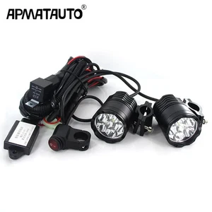 60W Motorcycle Headlight Spotlight 12000lm/set 6000k Auxiliary LED Fog Lights - Picture 1 of 14