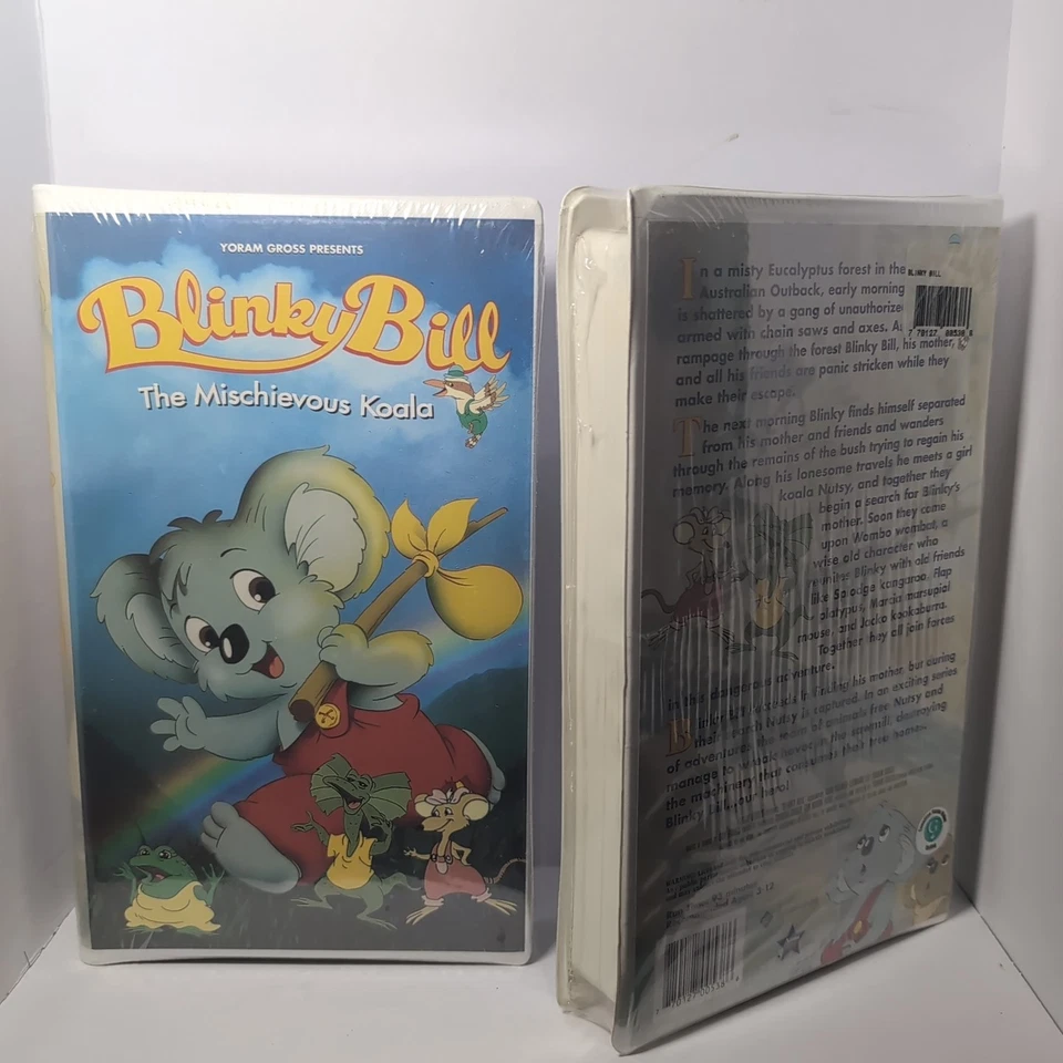 Blinky Bill The Mischievous Koala VHS Sealed Rare New Clamshell Canadian Cartoon Foto 1 de 2