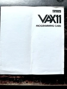 1978 Digital Equipment Corporation (DEC) Digital VAX 11 Programming Card - Imagen 1 de 2