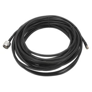 10.6 M/35Ft N Male to SMA Male Cable, Ultra Low Loss Antenna Connector, Black - Zdjęcie 1 z 5