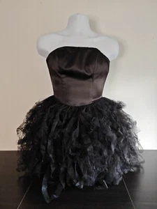 Vestido negro de fiesta de cóctel miso talla 12 usado - Imagen 1 de 9