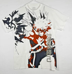Talla S - My Hero Academia Bakugo Camiseta Gráfica Estampada Completa Blanca - Imagen 1 de 4