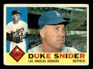 1960 Topps Baseball #493 Duke Snider GD *f2 - Afbeelding 1 van 2