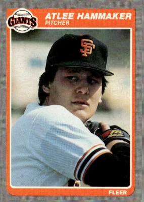 1985 Fleer #608 Atlee Hammaker San Francisco Giants - Image 1 of 2