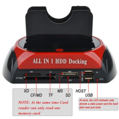 USB 2.5" 3.5" IDE SATA HDD Hard Drive Disk All In 1 Clone Dock Docking Station - Image 1 of 4