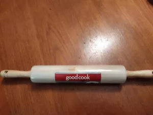 Sweet Creations by Good Cook Wooden Rolling Pin Roller 9.75" Full Length 17.25" - Picture 1 of 2