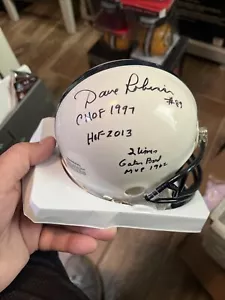 Dave Robinson Penn St Hof 1997 Signed Penn St Mini Helmet - Picture 1 of 1
