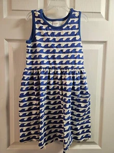 NWT HANNA ANDERSSON SUMMER WAVES PULLOVER BREEZY POCKET TANK DRESS 130 8 - Picture 1 of 6