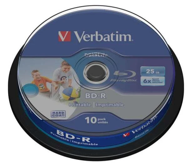 Verbatim BD-R 25GB 6x 10er-Pack Blu-Ray-Rohlinge - Premium Speicherkapazität und