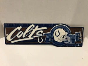 Letrero de plástico Colts Zone NFL Wincraft 17,5 x 5,25", colgable, usado - Imagen 1 de 3