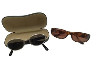 Set Of 2 Sunglasses Brighton Silver Round Frame & Bolle Tortoise Wraparound - Picture 1 of 15