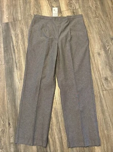 Neu mit Etikett Alfred Dunner Damenhose Größe 16 W blau elastisch grau Bund Überziehtaschen V5 - Bild 1 von 12