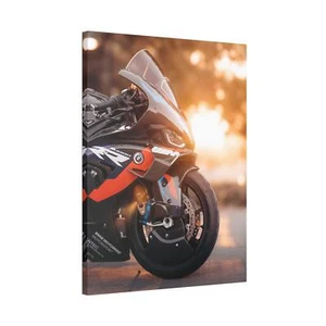 BMW Inspired M1000RR High Resolution Museum Quality Vertical Motorcycle Canvas P - Picture 1 of 10
