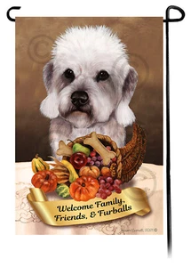 Thanksgiving Garden Flag - Pepper Dandie Dinmont Terrier 051 - Picture 1 of 1