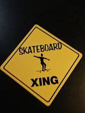 Skateboard skate board Large 16 inches point to Point Yellow Crossing Sign 