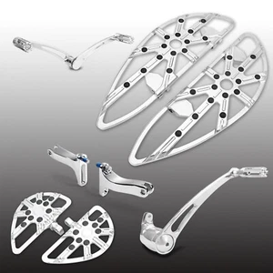 For Harley Gauge passenger floorboards shifter levers Touring Road glide 14-UP - Picture 1 of 11
