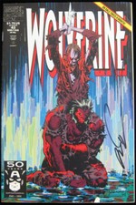 Wolverine #43 Signed Marc Silvestri 1991 Marvel Comics Weapon X Sabretooth X-Men