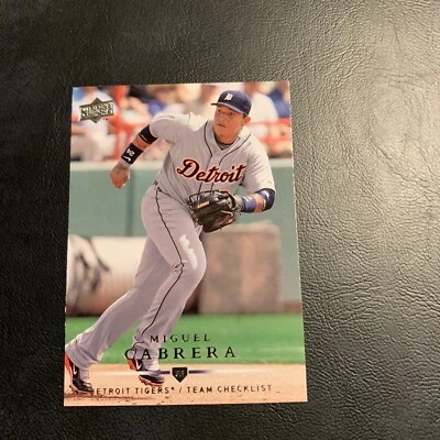 B26 #777 Miguel Cabrera Detroit Tigers team checklist 2008 upperdeck￼ - Image 1 of 2
