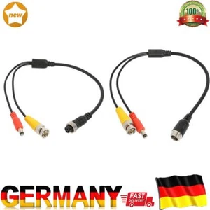 4Pin 2 in 1 Aviation Head to BNC+DC Male Video Connector Adapter AV Cable - Afbeelding 1 van 8