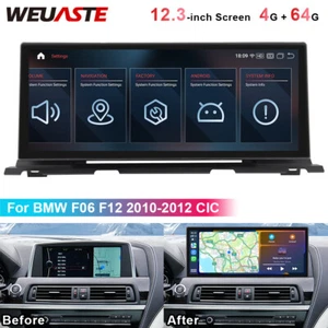 12.3'' Ultra-thin Screen Android Car GPS Navi Wifi For BMW F06 F12 2010-12 CIC - Picture 1 of 19