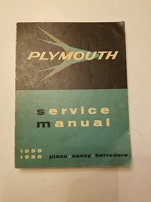 1955 1956 Plymouth Manual de servicio, Plaza, Savoy, Belvedere original no reimpresión Foto 1 de 4