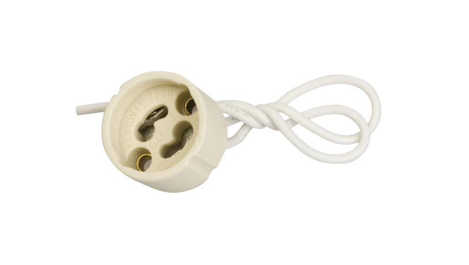 GZ10 ceramic socket for GU10 bulbs HLDR-GZ10 00402 /T2UK - Image 1 of 1