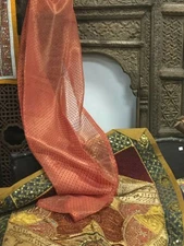 Bohemian Curtains 2 Russet SHEER Drape BOHO Home Decor Curtain Door Panel 96x44 