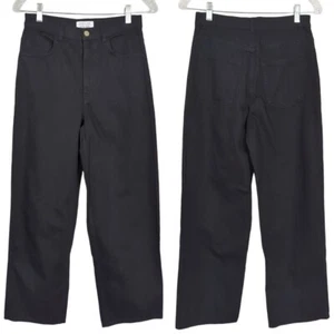 Stockholm Atelier & Other Stories Womens Wide-Leg Black organic cotton Jeans 4 - Picture 1 of 13