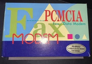 Apollo PCMCIA Fax Modem FM336 14.4k bsp FAX 33.6K bps DATA PC Card in Box - Photo 1/7