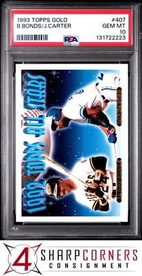 Topps Gold #407 1993 Barry Bonds-Joe Carter PSA 10 Foto 1 de 3