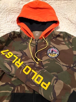 Moletom Ralph Lauren Polo Denali Alaska Tech Expedition camuflado esportivo asteca tamanho G - Imagem 1 de 4